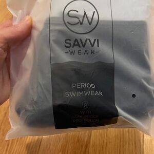 NWT Women’s Savvi Black Period Swim Bikini - XS